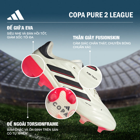 Giày Bóng Đá Nam Adidas Copa Pure 2 Elite Fg (Dành Cho Sân Cỏ Tự Nhiên) - Trắng