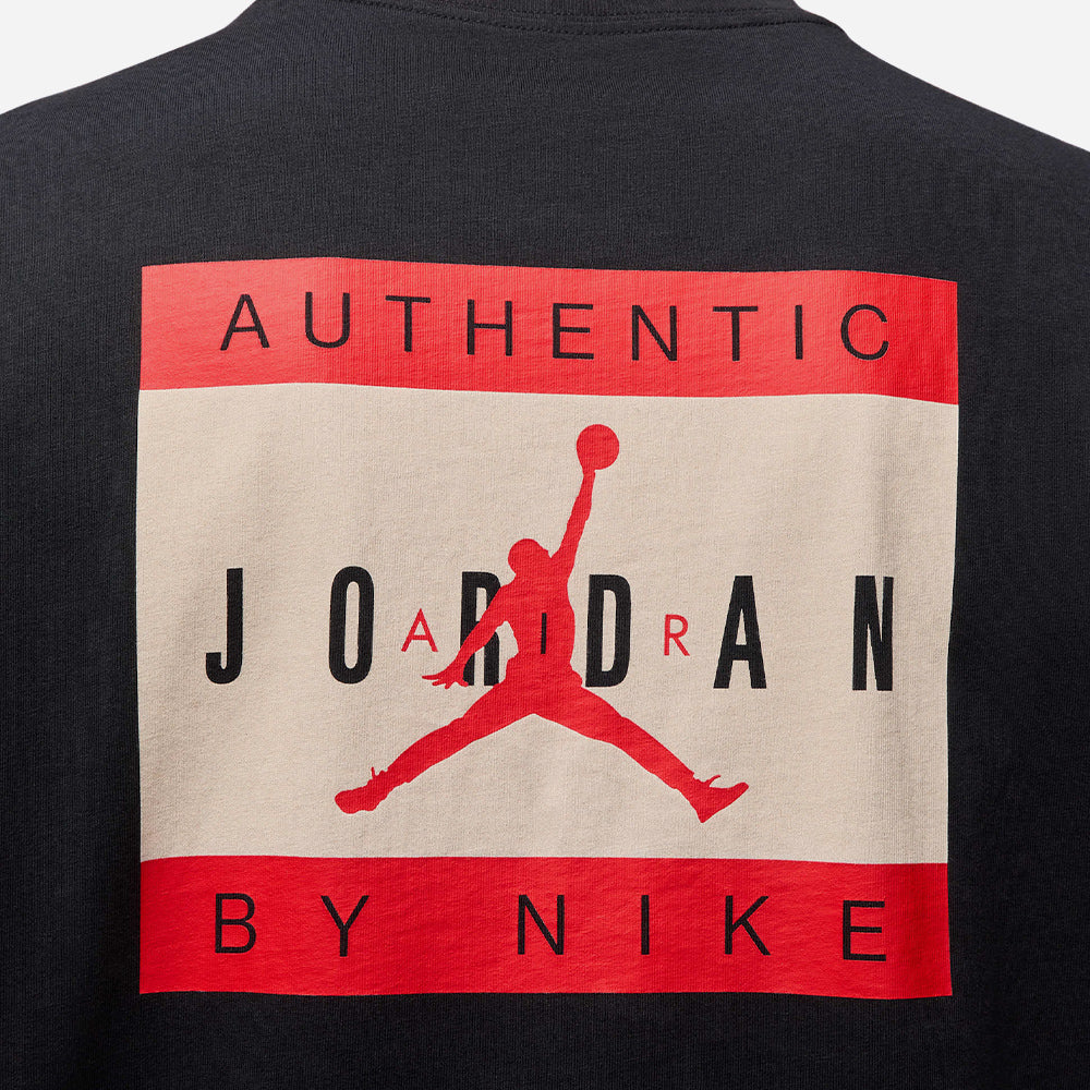 Áo Thun Nam Nike Jordan Brand Authentic Short Sleeve Crew - Đen - Supersports Vietnam