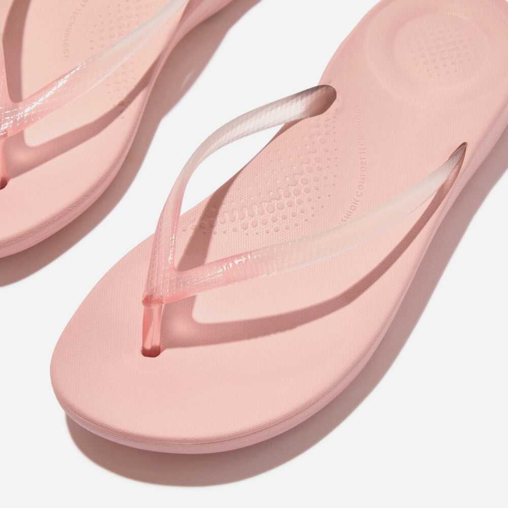 Dép Xỏ Ngón Nữ Fitflop Iqushion Ombre Transparent Ergonomic - Hồng - Supersports Vietnam