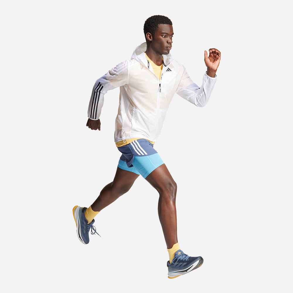 Quần Ngắn Nam Adidas Own The Run 3-Stripes 2-In-1 - Xanh Dương - Supersports Vietnam