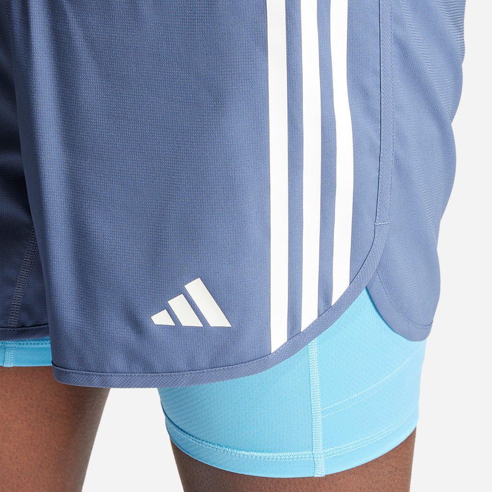 Quần Ngắn Nam Adidas Own The Run 3-Stripes 2-In-1 - Xanh Dương - Supersports Vietnam