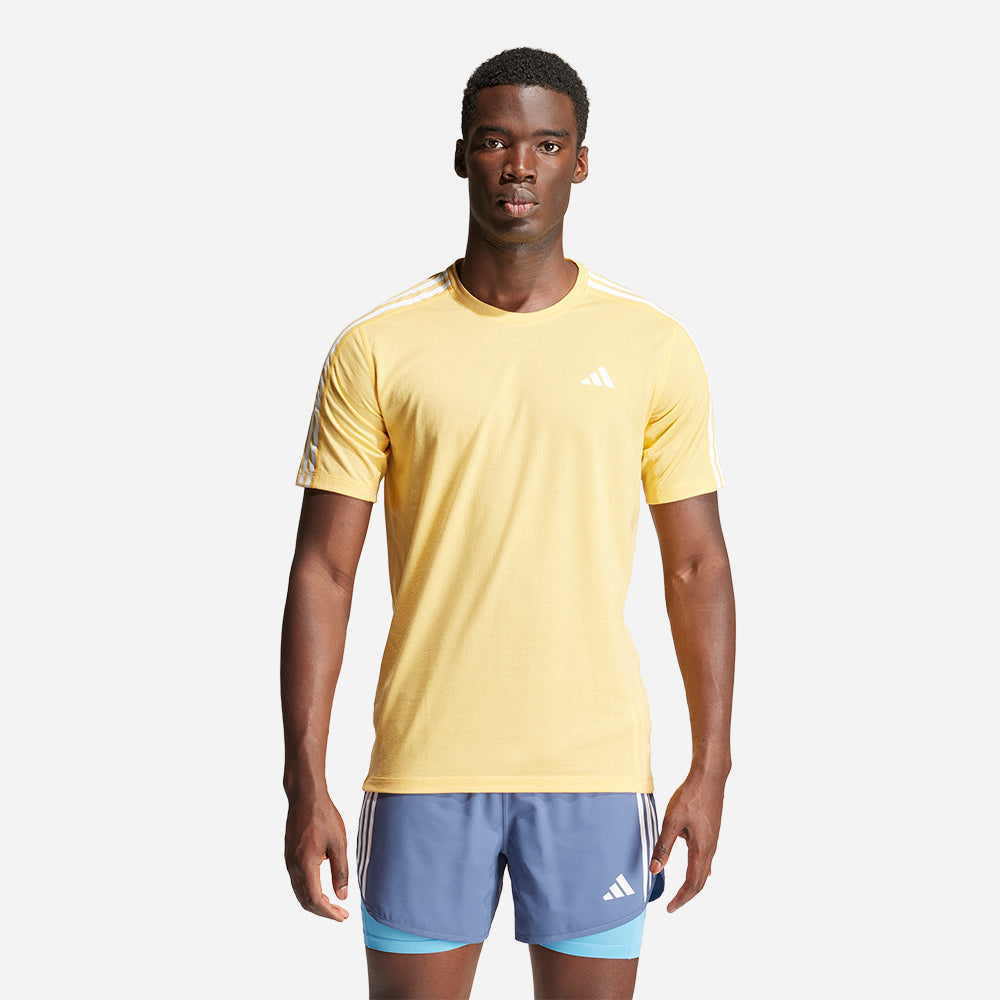 Áo Tay Ngắn Nam Adidas Own The Run 3-Stripes - Vàng - Supersports Vietnam
