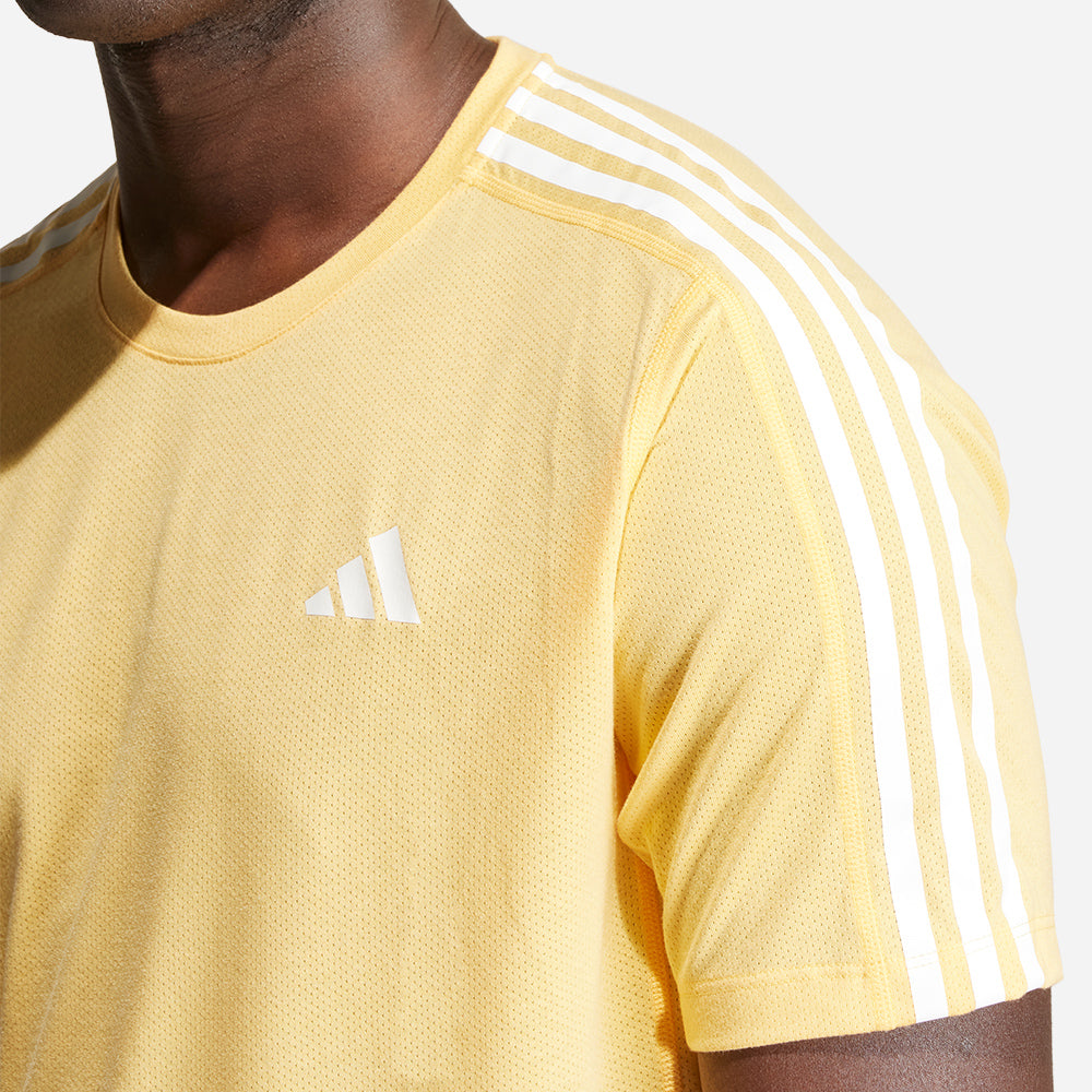 Áo Tay Ngắn Nam Adidas Own The Run 3-Stripes - Vàng - Supersports Vietnam