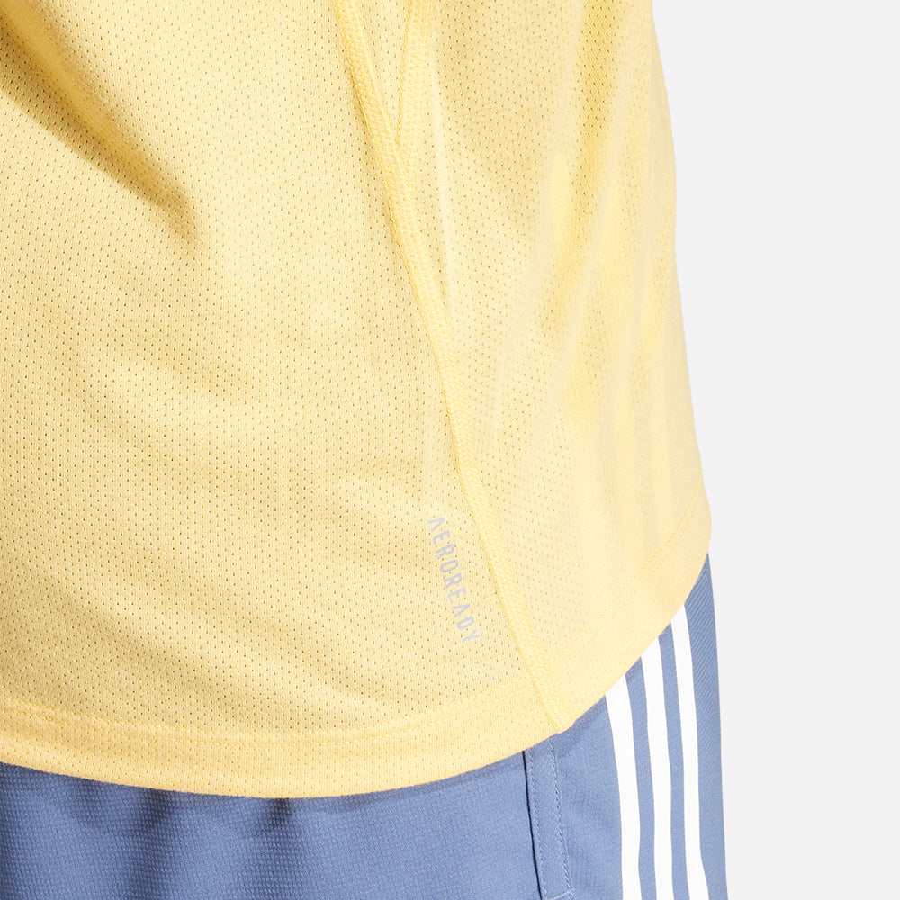 Áo Tay Ngắn Nam Adidas Own The Run 3-Stripes - Vàng - Supersports Vietnam