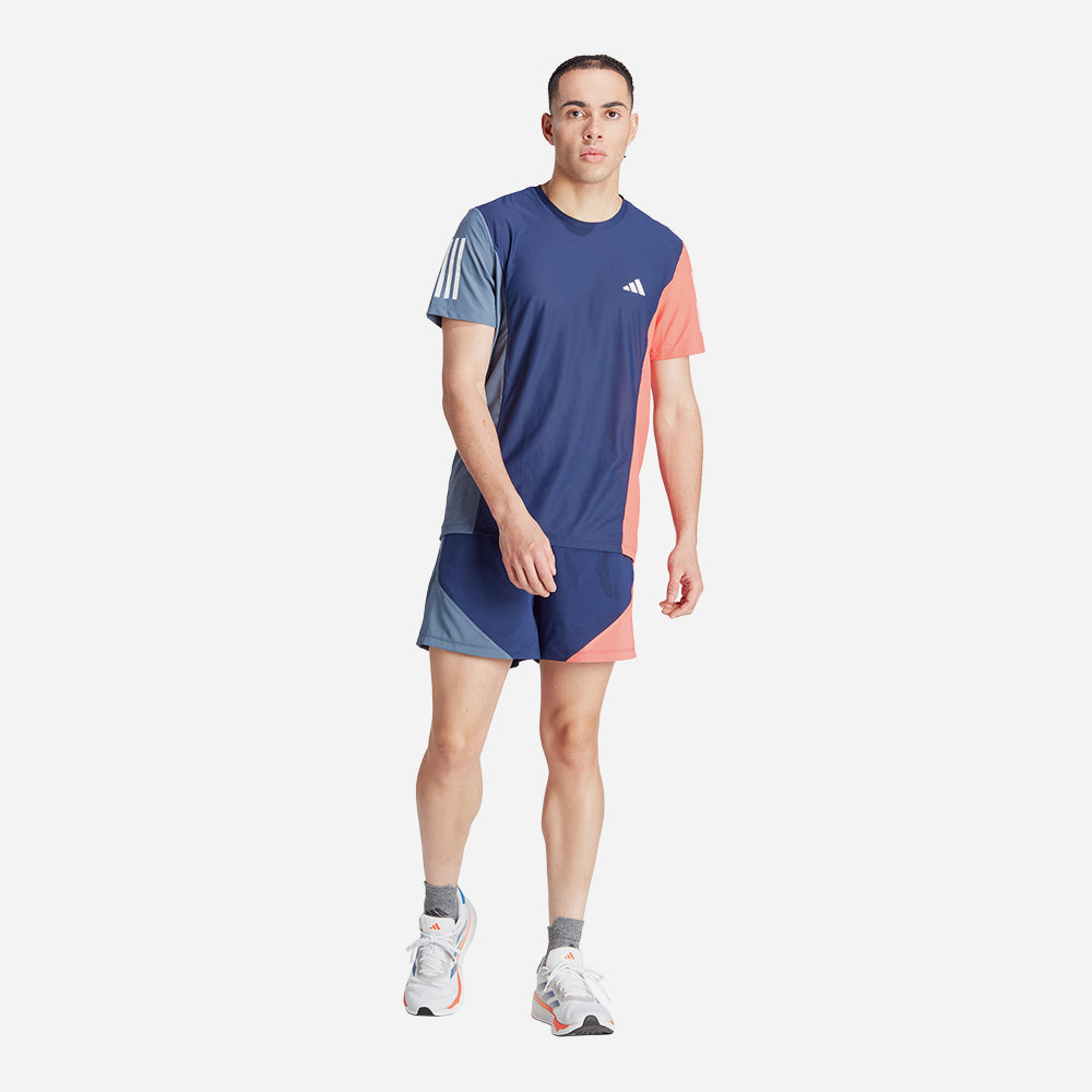 Quần Ngắn Nam Adidas Own The Run Colorblock - Xanh Navy - Supersports Vietnam