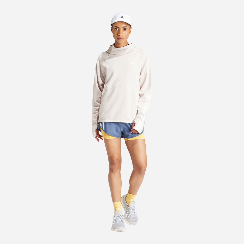 Quần Ngắn Nữ Adidas Own The Run 3-Stripes 2-In-1 - Xanh Dương - Supersports Vietnam