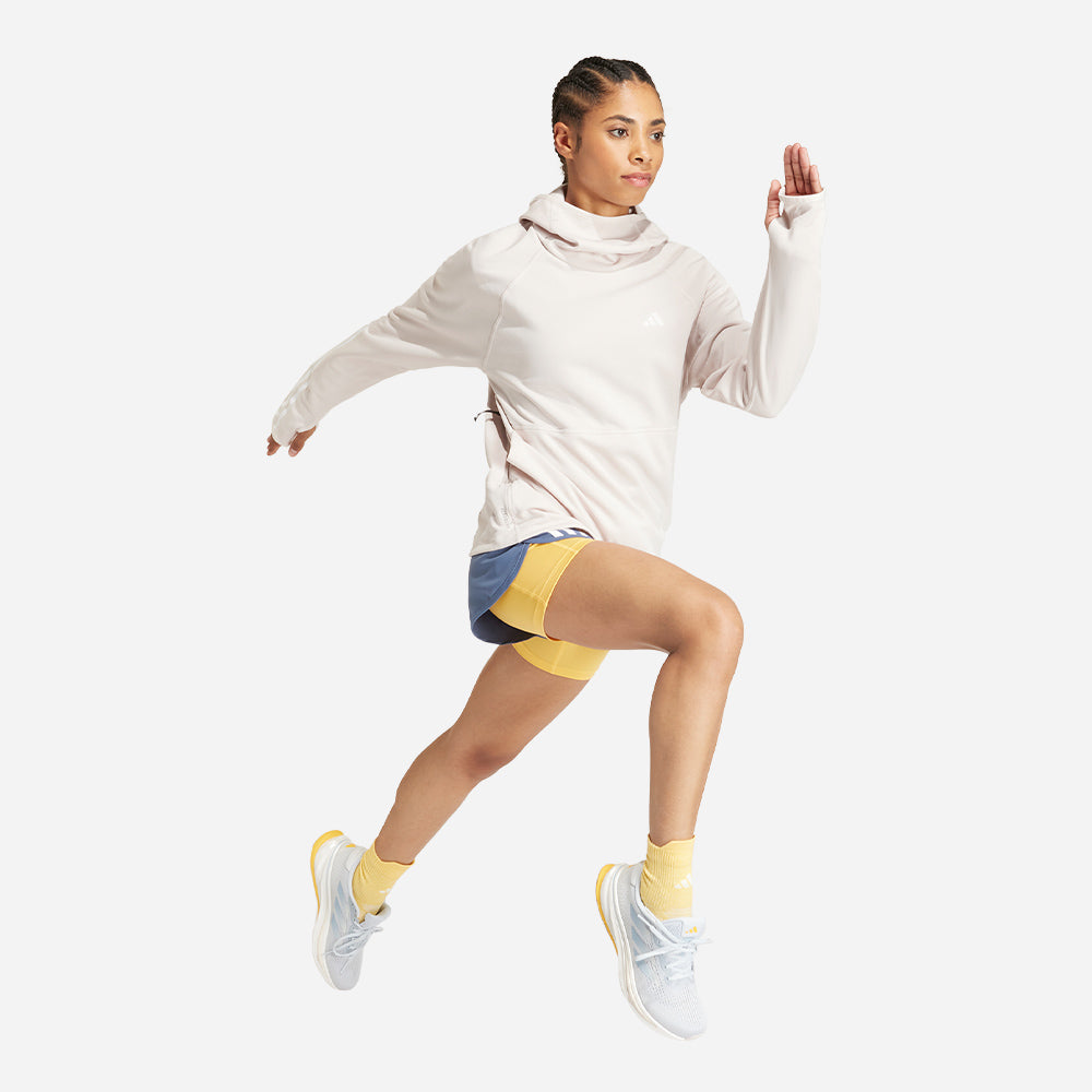 Quần Ngắn Nữ Adidas Own The Run 3-Stripes 2-In-1 - Xanh Dương - Supersports Vietnam
