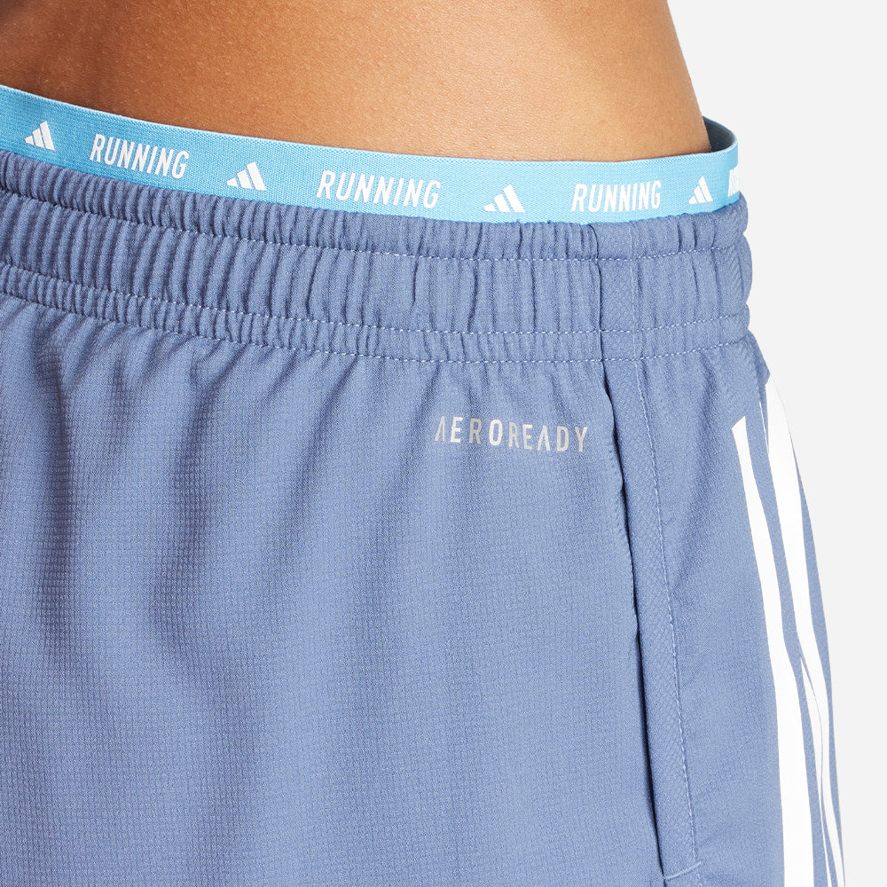 Quần Ngắn Nữ Adidas Own The Run 3-Stripes 2-In-1 - Xanh Dương - Supersports Vietnam