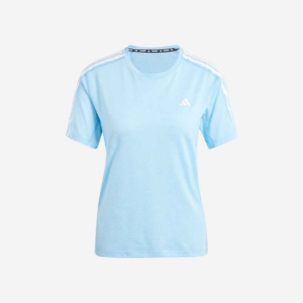 Áo Tay Ngắn Nữ Adidas Own The Run 3-Stripes - Xanh Dương - Supersports Vietnam