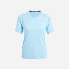 Áo Tay Ngắn Nữ Adidas Own The Run 3-Stripes - Xanh Dương - Supersports Vietnam