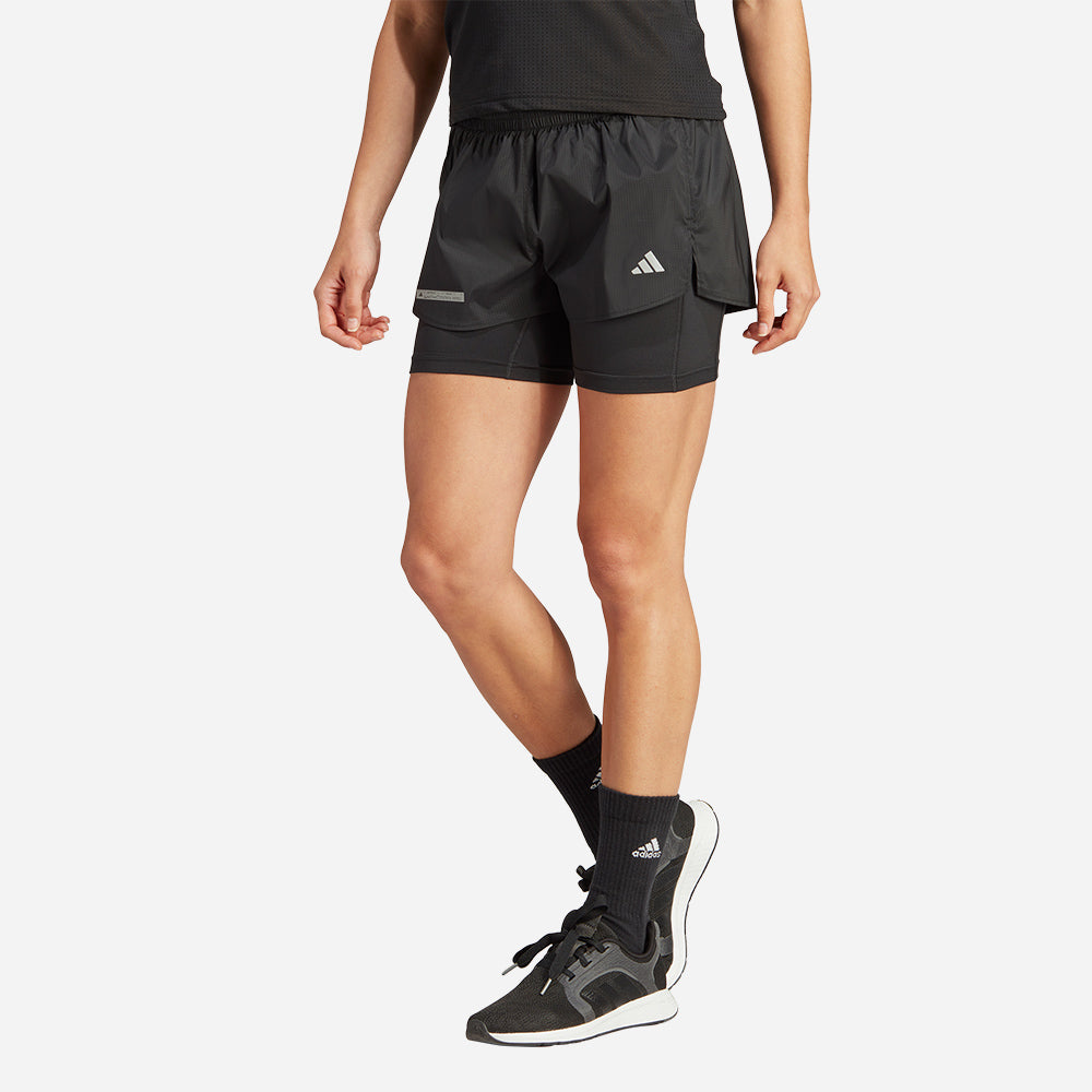 Quần Ngắn Nữ Adidas Ultimate 2In1 - Đen - Supersports Vietnam
