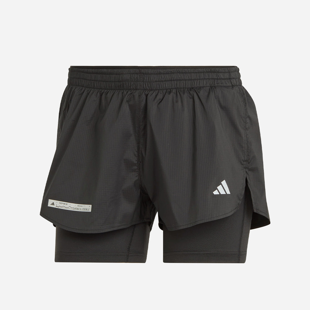 Quần Ngắn Nữ Adidas Ultimate 2In1 - Đen - Supersports Vietnam