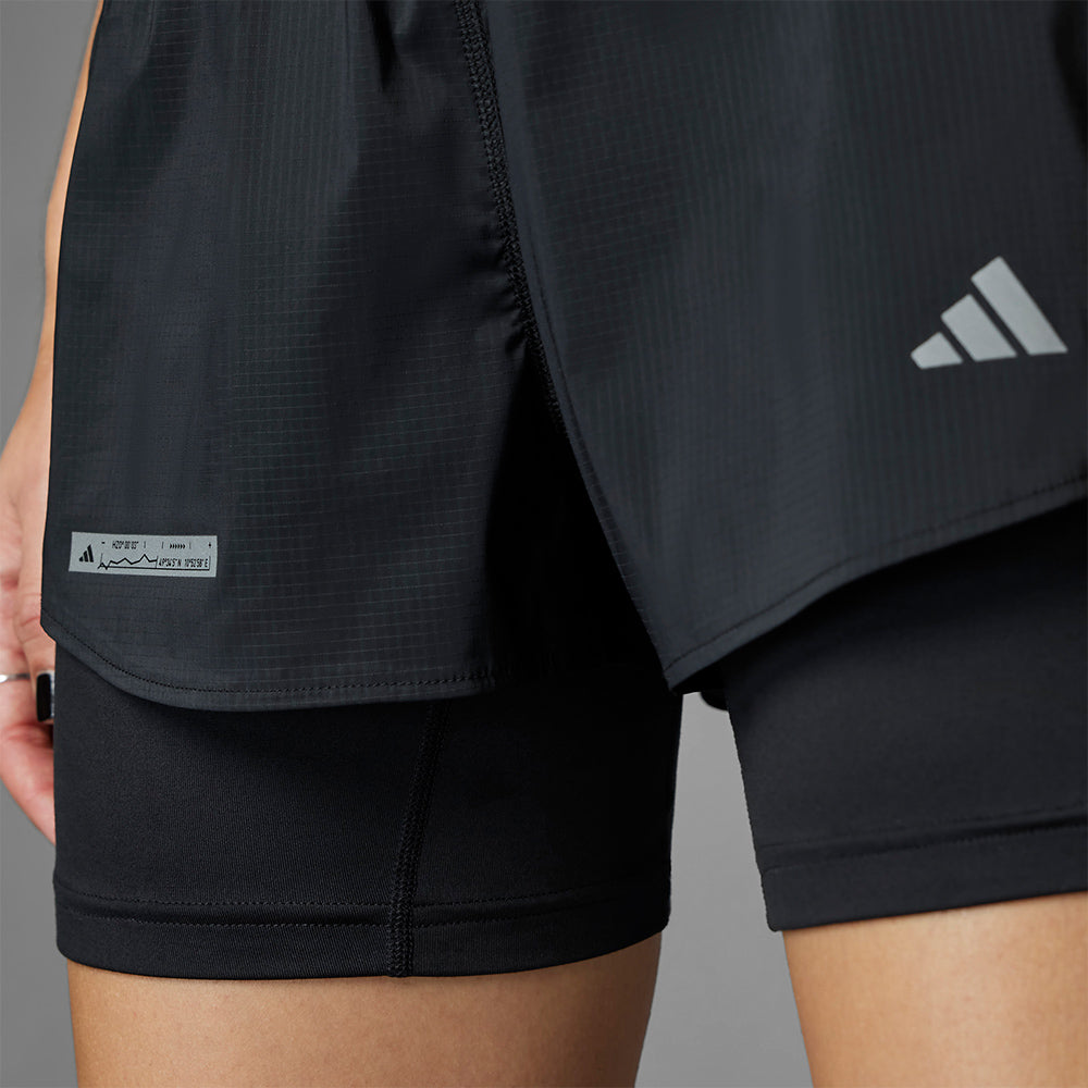Quần Ngắn Nữ Adidas Ultimate 2In1 - Đen - Supersports Vietnam