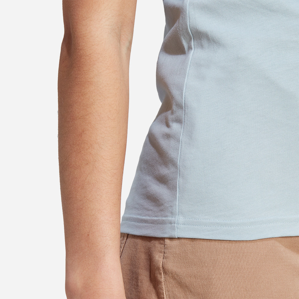 Áo Thun Nữ Adidas Essentials Slim 3-Stripes - Xanh Dương - Supersports Vietnam