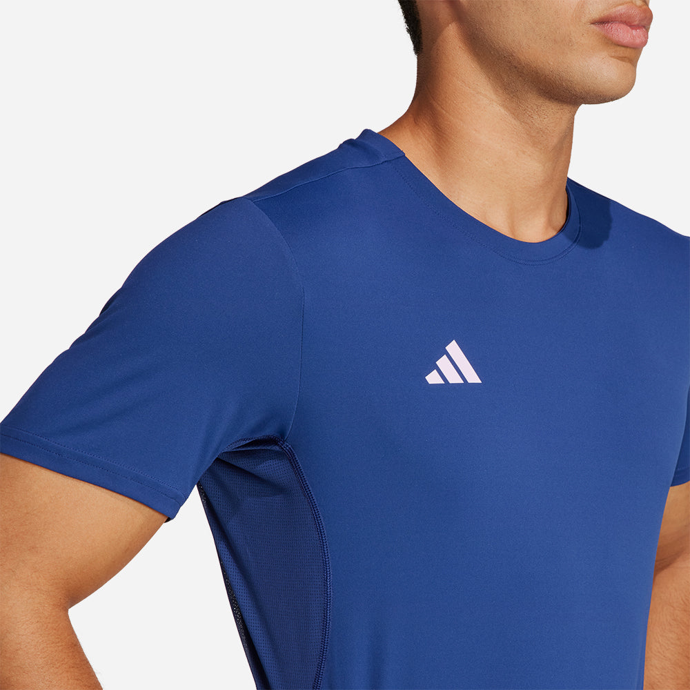 Áo Thun Nam Adidas Adizero Essentials Running - Xanh Dương - Supersports Vietnam