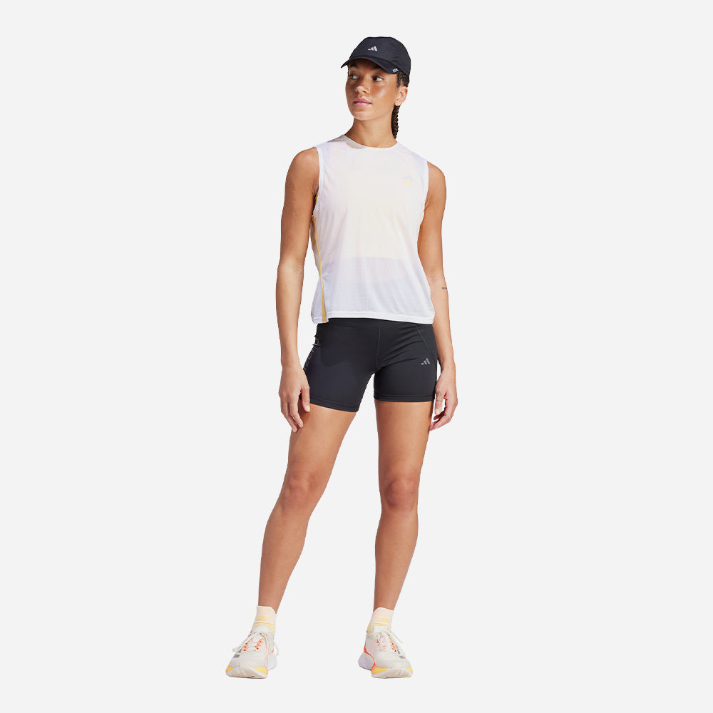 Áo Ba Lỗ Nữ Adidas Adizero Running Crop - Vàng - Supersports Vietnam