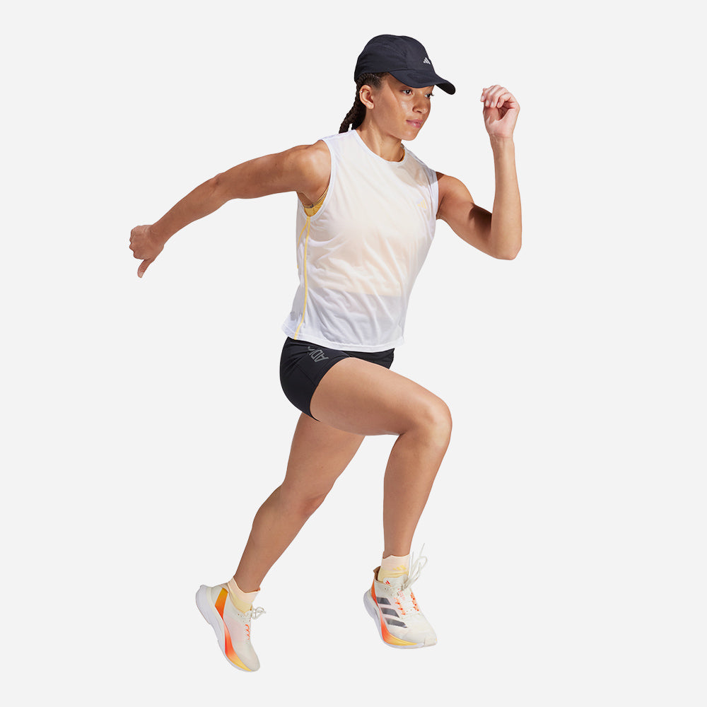 Áo Ba Lỗ Nữ Adidas Adizero Running Crop - Vàng - Supersports Vietnam
