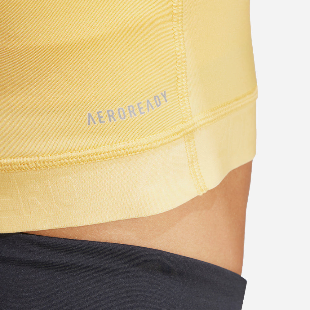 Áo Ba Lỗ Nữ Adidas Adizero Running Crop - Vàng - Supersports Vietnam