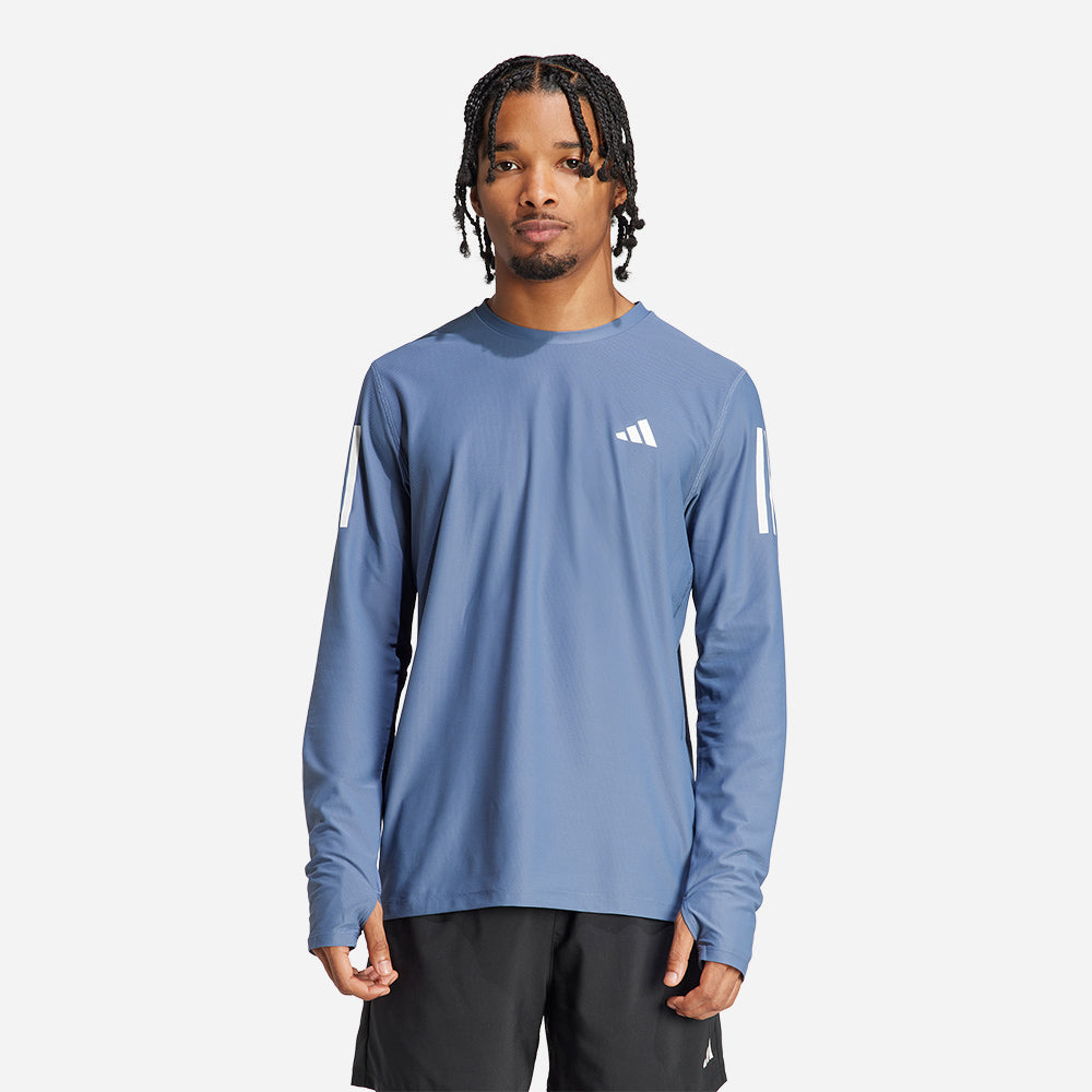 Áo Thun Tay Dài Nam Adidas Own The Run Long-Sleeve - Xanh Dương - Supersports Vietnam