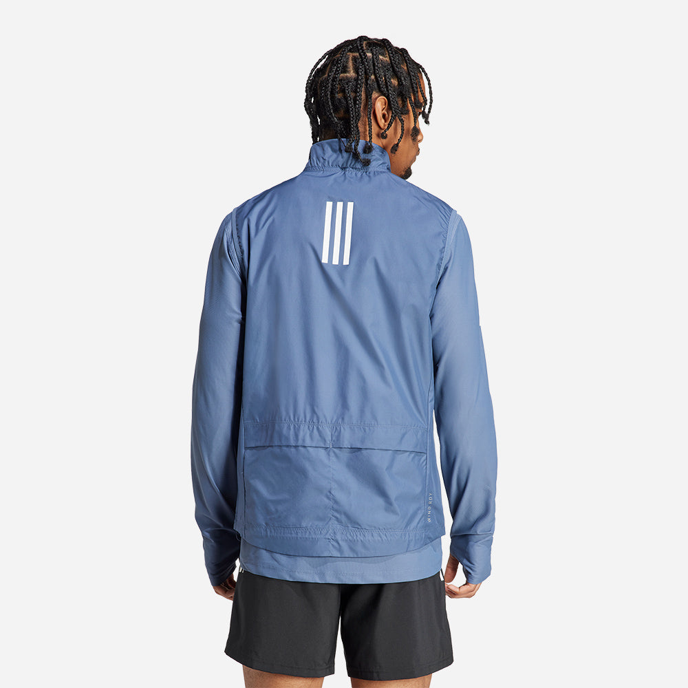 Áo Khoác Nam Adidas Own The Run Vest - Xanh Dương - Supersports Vietnam