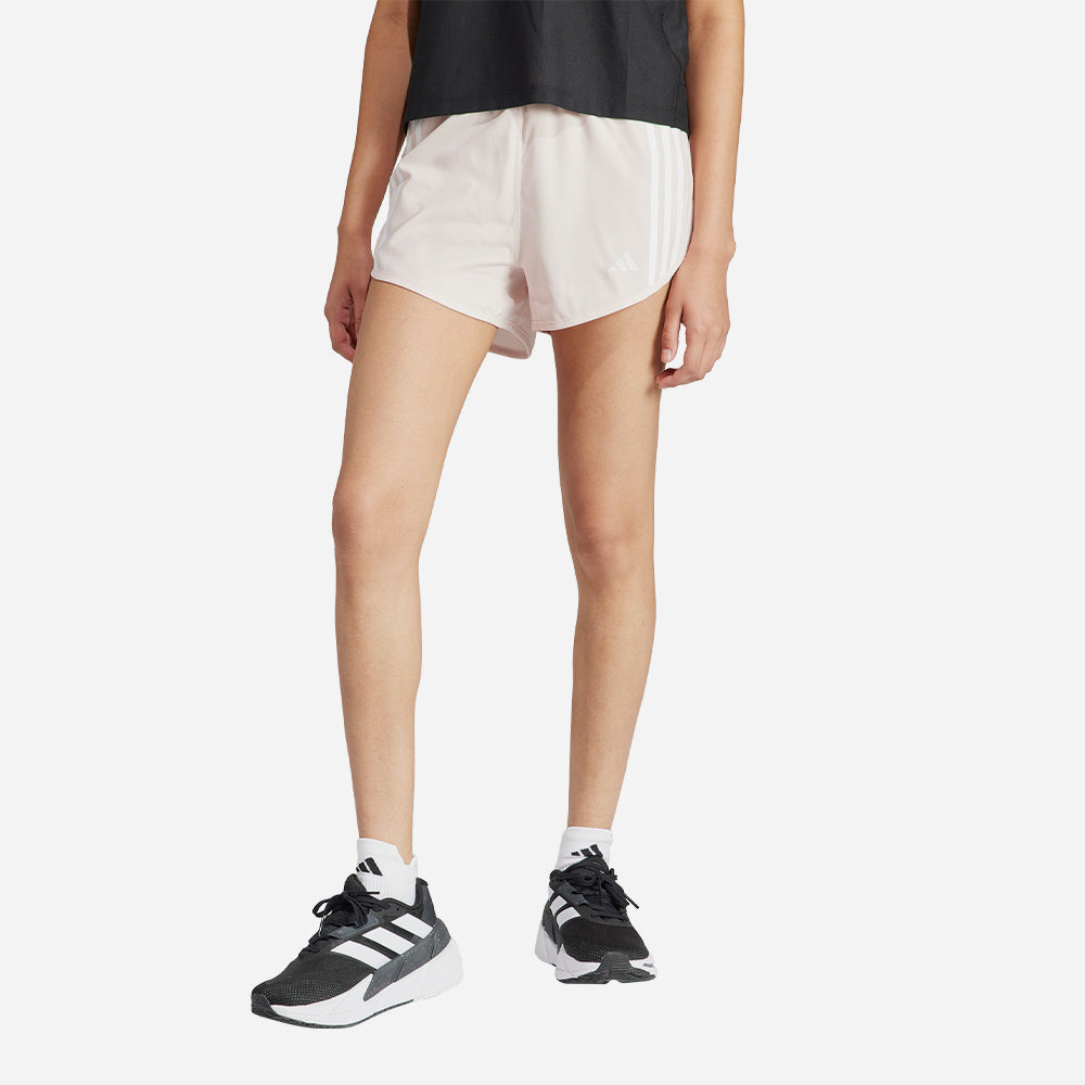 Quần Ngắn Nữ Adidas Own The Run 3-Stripes - Hồng - Supersports Vietnam
