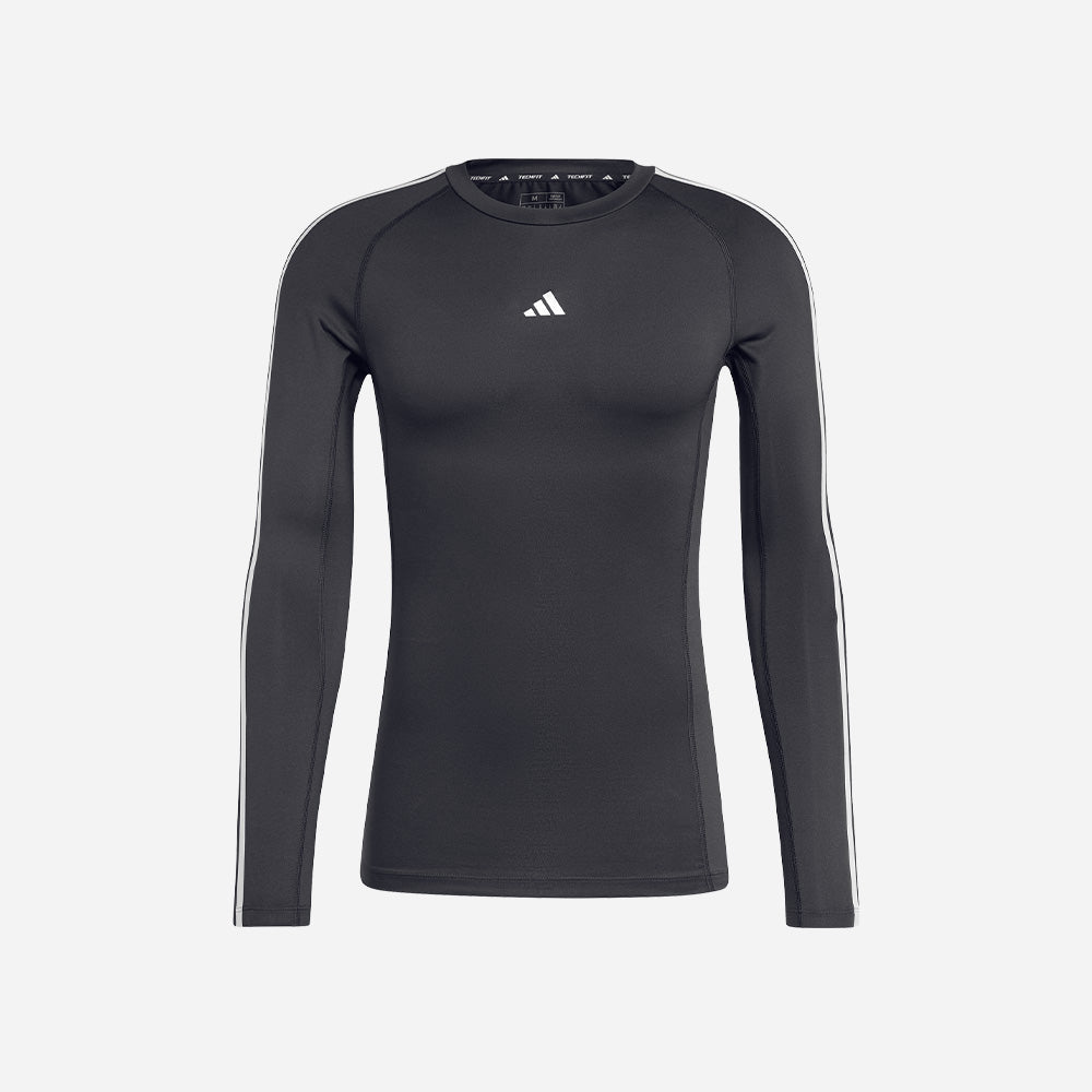 Áo Thun Nam Adidas Techfit 3-Stripes - Đen - Supersports Vietnam