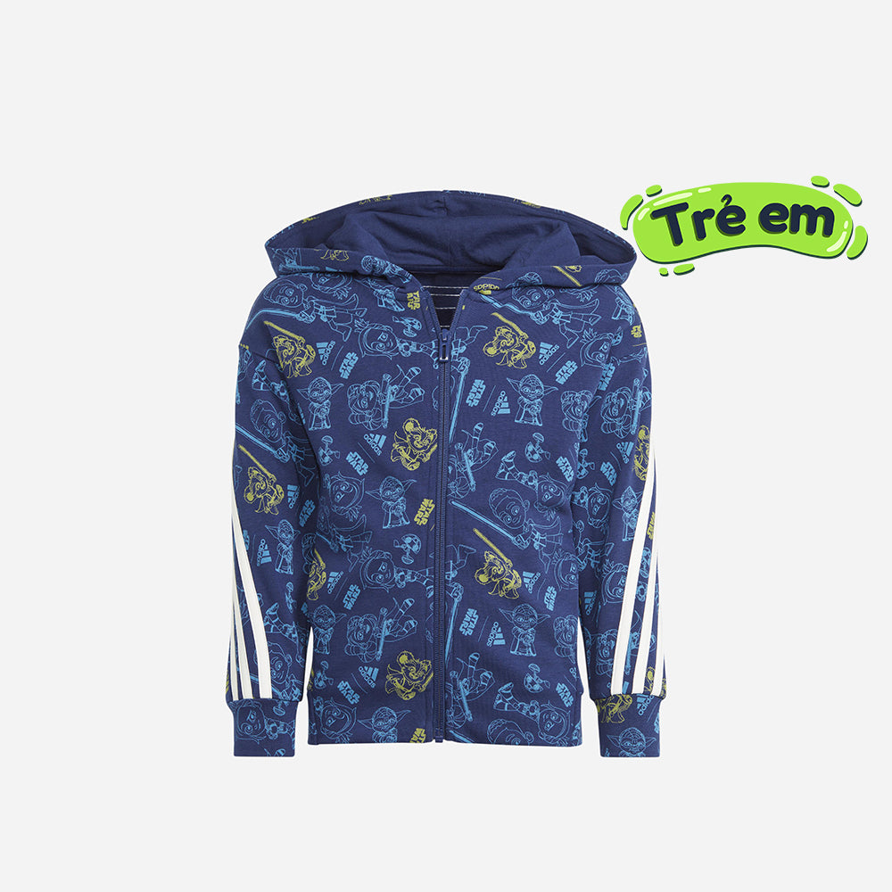 Áo Hoodie Trẻ Em Adidas Star Wars Young Jedi Track - Xanh Dương