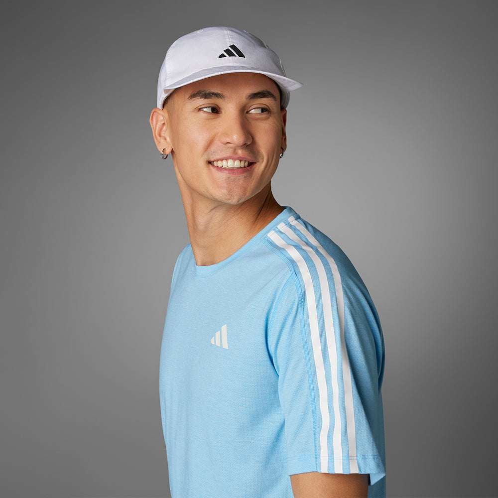 Áo Thun Nam Adidas Own The Run 3-Stripes - Xanh Dương - Supersports Vietnam