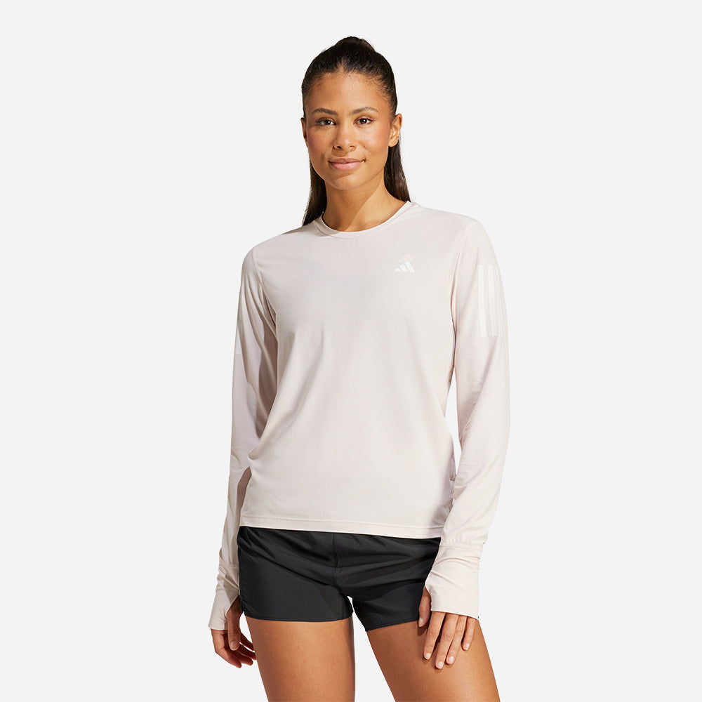 Áo Thun Tay Dài Nữ Adidas Own The Run Long-Sleeve - Hồng - Supersports Vietnam
