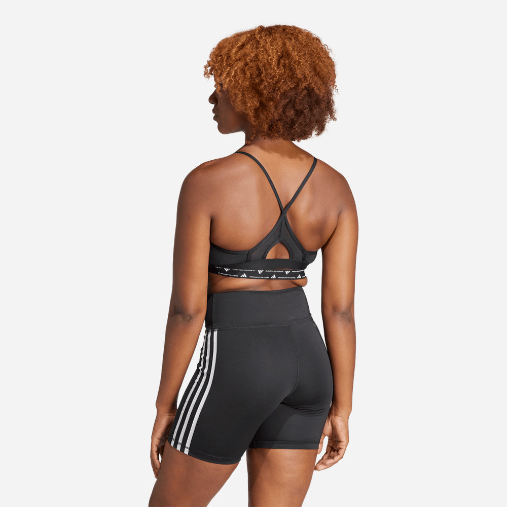 Áo Ngực Thể Thao Nữ Adidas Aeroreact Training Light-Support 3-Stripes - Đen - Supersports Vietnam