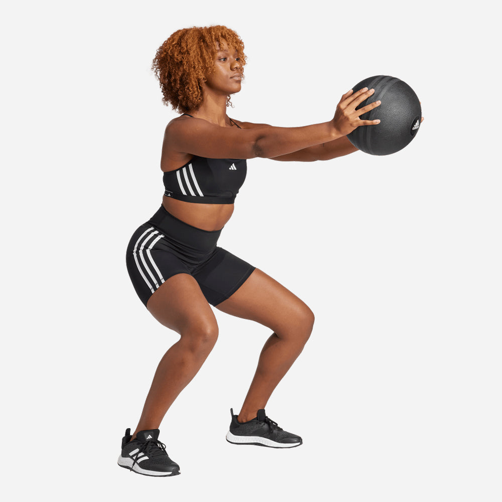 Áo Ngực Thể Thao Nữ Adidas Aeroreact Training Light-Support 3-Stripes - Đen - Supersports Vietnam