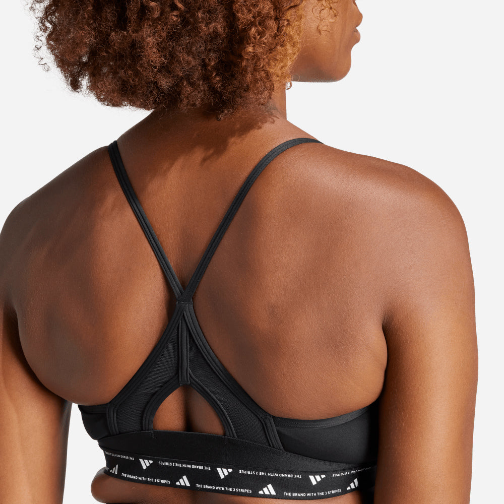 Áo Ngực Thể Thao Nữ Adidas Aeroreact Training Light-Support 3-Stripes - Đen - Supersports Vietnam