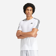 Áo Thun Tay Ngắn Nam Adidas Own The Run 3-Stripes - Trắng - Supersports Vietnam
