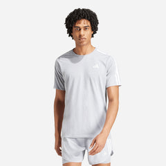 Áo Thun Nam Adidas Own The Run 3-Stripes - Xám - Supersports Vietnam