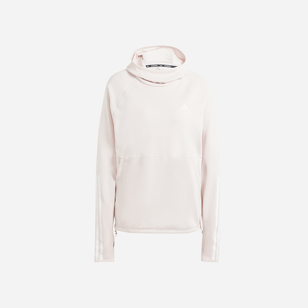 Áo Hoodie Nữ Adidas Own The Run 3-Stripes - Hồng - Supersports Vietnam