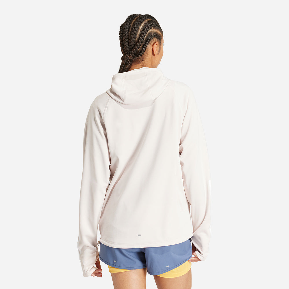 Áo Hoodie Nữ Adidas Own The Run 3-Stripes - Hồng - Supersports Vietnam