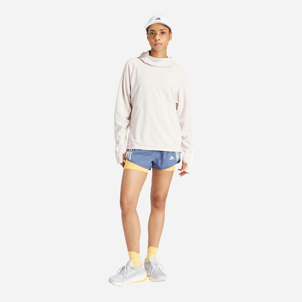 Áo Hoodie Nữ Adidas Own The Run 3-Stripes - Hồng - Supersports Vietnam