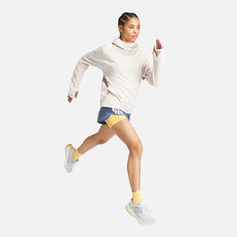 Áo Hoodie Nữ Adidas Own The Run 3-Stripes - Hồng - Supersports Vietnam