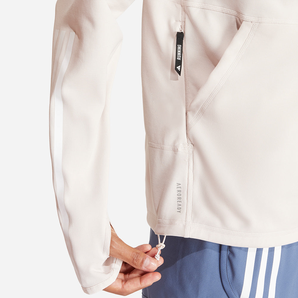 Áo Hoodie Nữ Adidas Own The Run 3-Stripes - Hồng - Supersports Vietnam