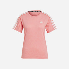 Áo Tay Ngắn Nữ Adidas Own The Run Essential 3-Stripes - Hồng - Supersports Vietnam