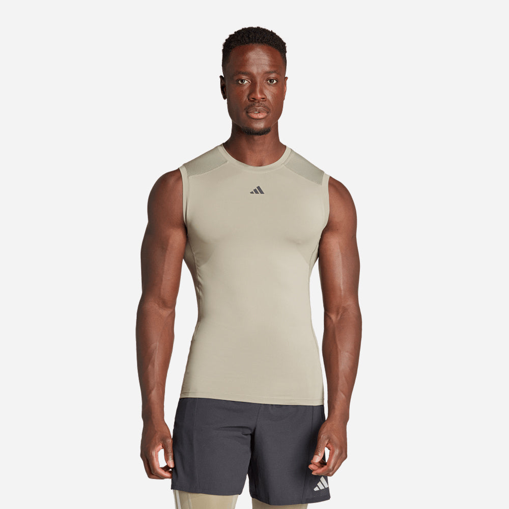 Áo Ba Lỗ Nam Adidas Techfit Training - Xám - Supersports Vietnam