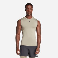 Áo Ba Lỗ Nam Adidas Techfit Training - Xám - Supersports Vietnam