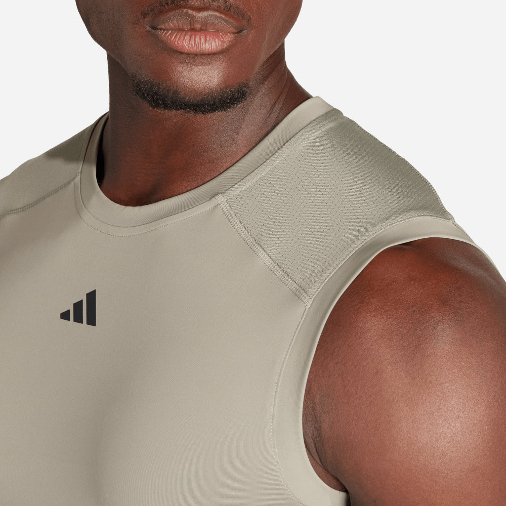 Áo Ba Lỗ Nam Adidas Techfit Training - Xám - Supersports Vietnam