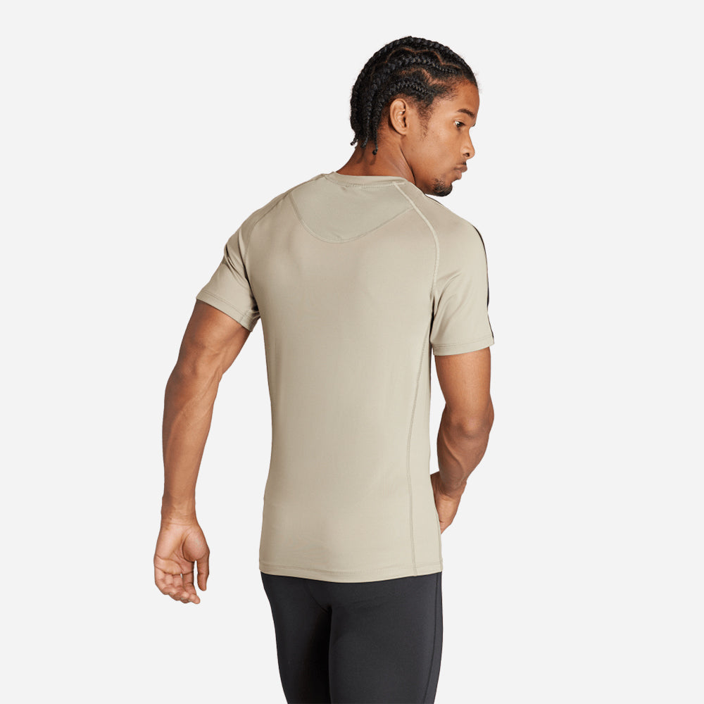 Áo Thun Nam Adidas Techfit 3-Stripes - Xám - Supersports Vietnam