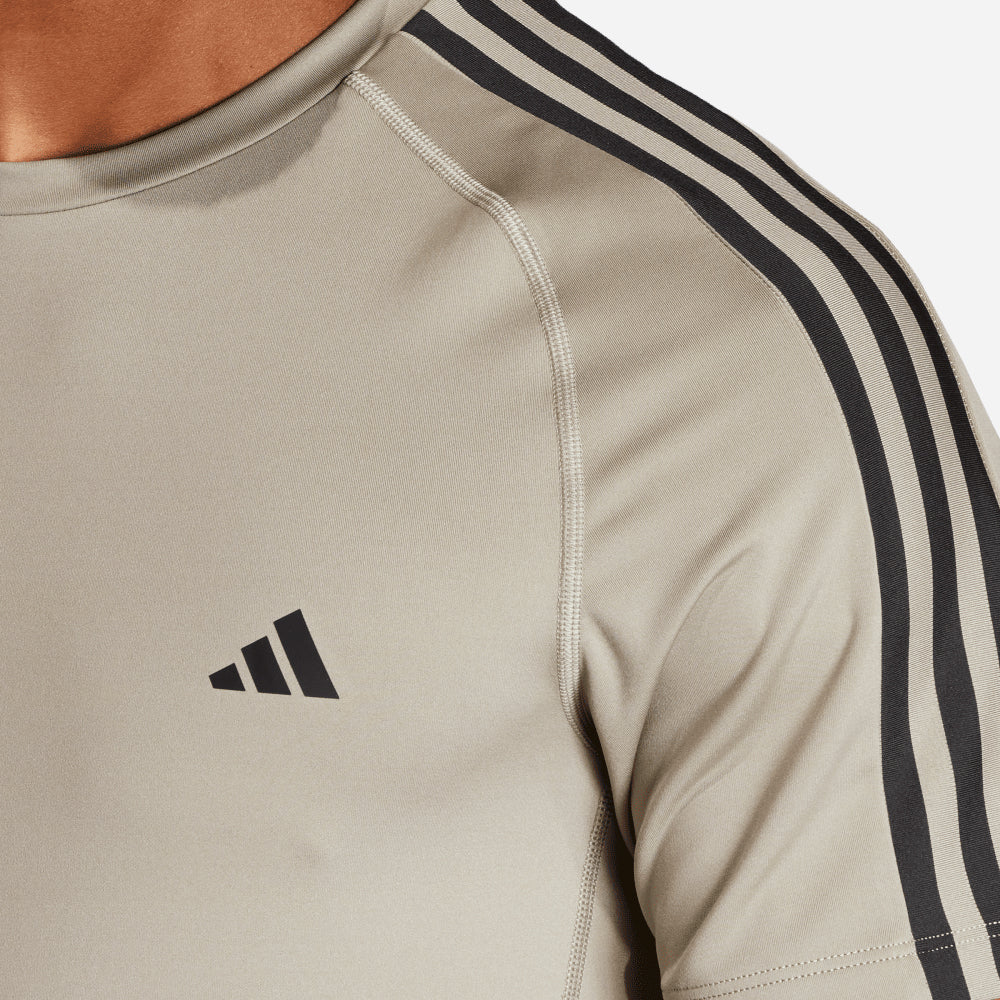 Áo Thun Nam Adidas Techfit 3-Stripes - Xám - Supersports Vietnam