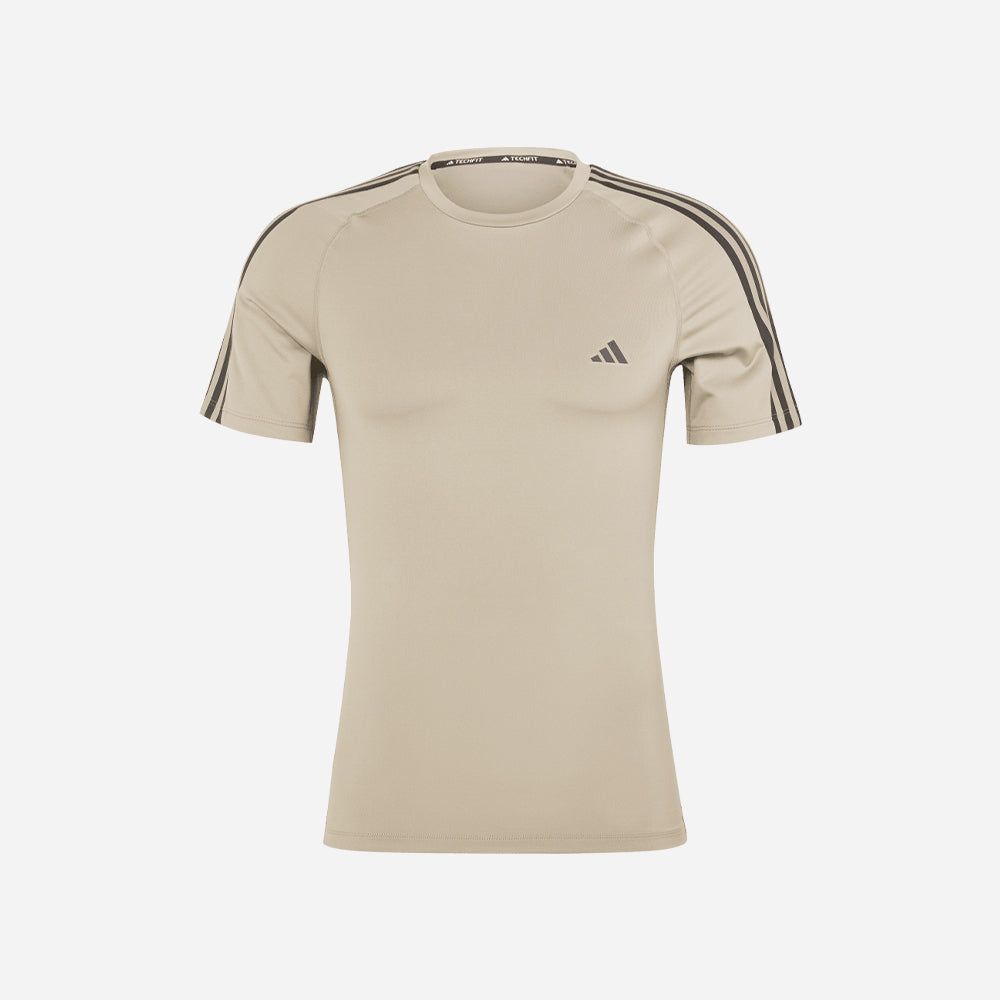 Áo Thun Nam Adidas Techfit 3-Stripes - Xám - Supersports Vietnam