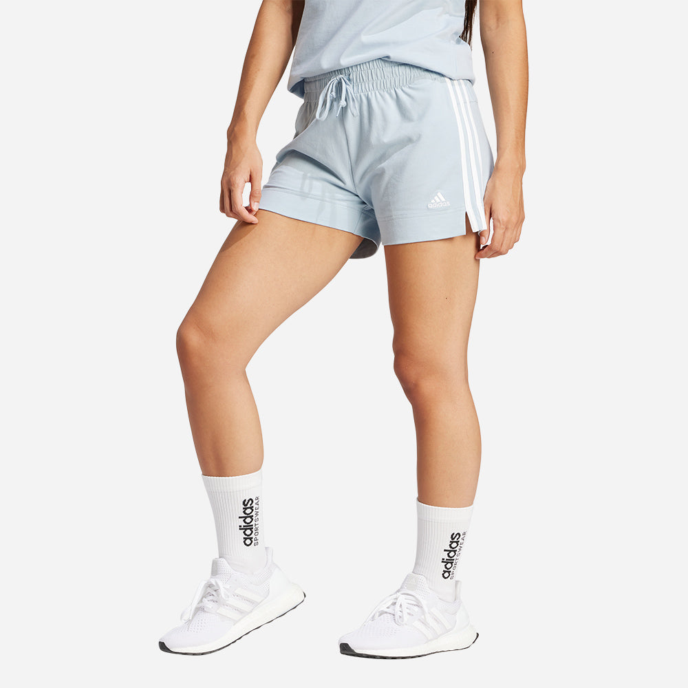 Quần Ngắn Nữ Adidas Essentials Slim 3-Stripes - Xanh Dương - Supersports Vietnam