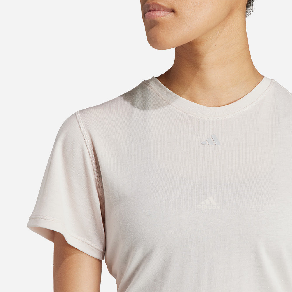 Áo Thun Nữ Adidas Yoga Studio Wrapped - Be - Supersports Vietnam