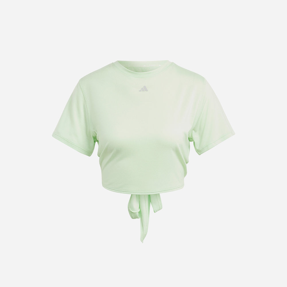 Áo Thun Nữ Adidas Yoga Studio Wrapped - Xanh Lá - Supersports Vietnam