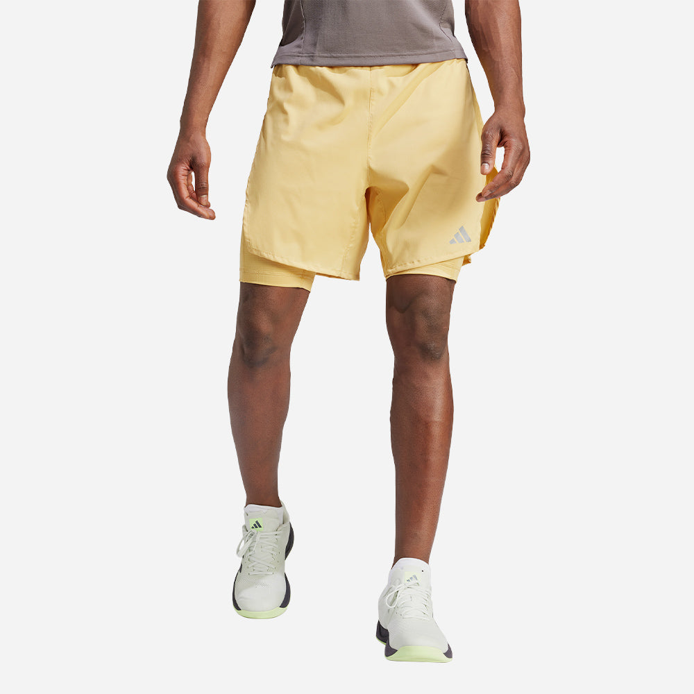 Quần Ngắn Nam Adidas Hiit Workout Heat.Rdy 2-In-1 - Vàng - Supersports Vietnam